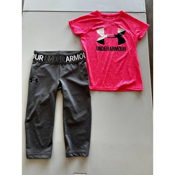 Under Armour Other - Girls Under Armour Active leggings & Shirt set sz youth small 8